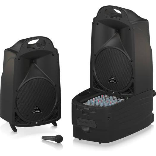 Behringer Ultra-Compact 2000W 8-Channel Portable PA System with Bluetooth Wireless Technology, Wireless Microphone Option, Klark Teknik Multi-FX Processor & FBQ Feedback Detection | PPA2000BT