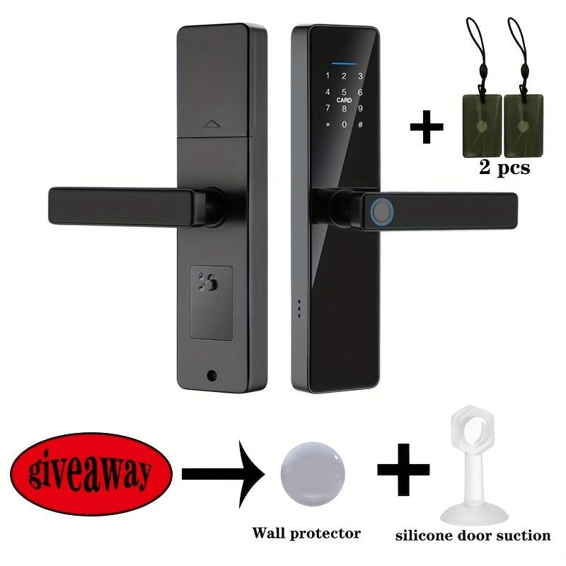 Home Electronic Password Fingerprint Door Lock - Keyless Entry Door Lock, Easy Installation, Compatible with Tuya App Smart Door Lock, Digital Electronic Password Door Lock