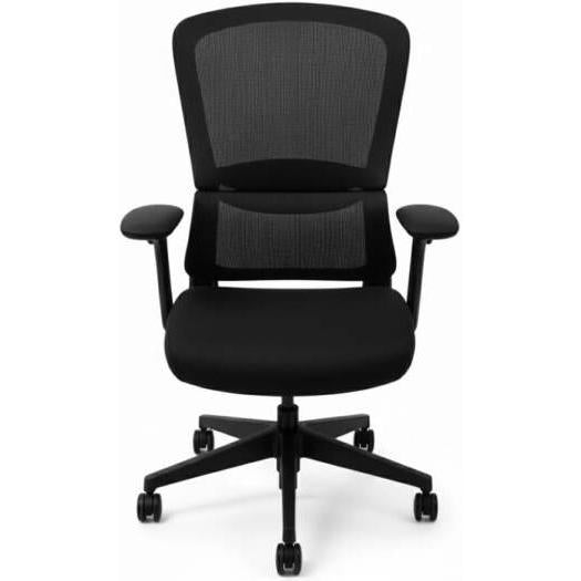 Neo Front 555B-BK Office Chair Low Back Mesh Office Chair, Adjustable Height, 360° Rotation & Soft Cushioned Seat, Ergonomic Mesh Executive Computer Chair for Home & Office, Black | 555B-BK