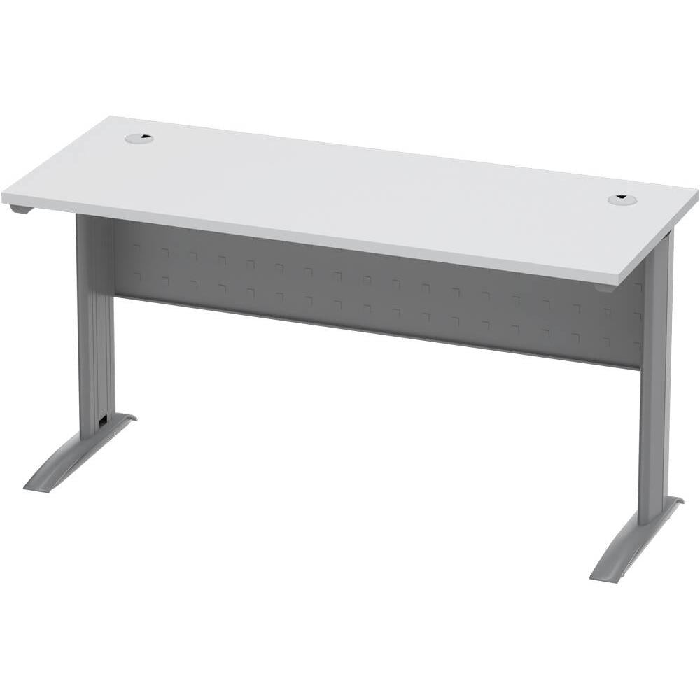 Mahmayi Stazion 1210 Office Desk, Modern Design Desks For Computer Workstation, 75 cm Hight, Lockable Privacy, Durable Quality, Cable Management Box, White | SZ-1210-WHT