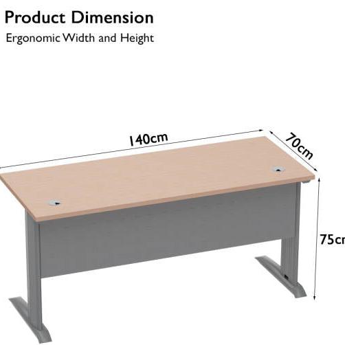 Mahmayi Stazion 1210 Office Desk, Modern Design Desks For Computer Workstation, 75 cm Hight, Lockable Privacy, Durable Quality, Cable Management Box, Oak | SZ-1210-OK