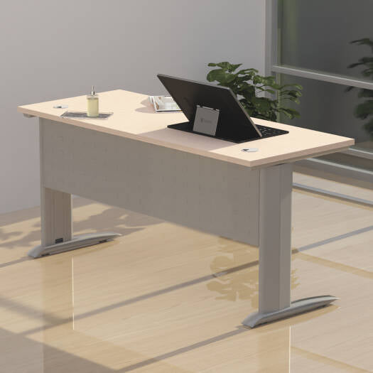 Mahmayi Stazion 1210 Office Desk, Modern Design Desks For Computer Workstation, 75 cm Hight, Lockable Privacy, Durable Quality, Cable Management Box, Oak | SZ-1210-OK