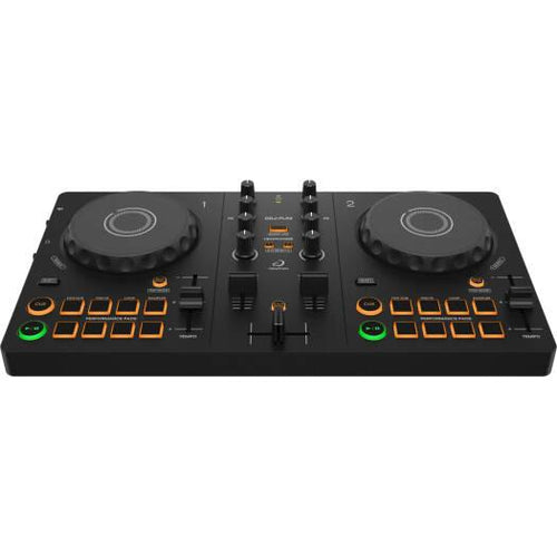 AlphaTheta DDJ FLX2 2 Deck USB DJ Controller Smart Fader, Bluetooth & Multi App Streaming, Black | DDJ-FLX2