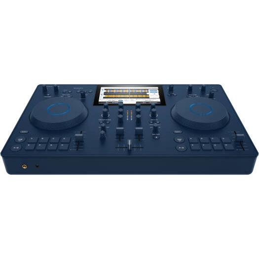 AlphaTheta OMNIS DUO Portable Battery Powered DJ System 2 Deck Mixer, 7″ Touchscreen, Wi Fi & Bluetooth DJ Streaming, Blue | Omnis-Duo