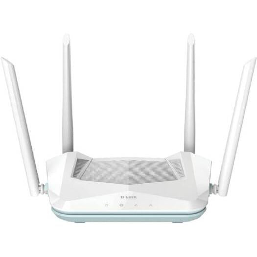 D-Link Eagle Pro AI AX1500 Smart Router, AI Based Mesh, Wi-Fi 6, Traffic Optimisers, Up to 1201Mbps (5GHz) / 300Mbps (2.4GHz) Speeds, WPA3 Wireless Security, MU MIMO, Pack of 100, White | R15-100-Pack