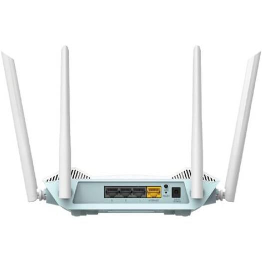 D-Link Eagle Pro AI AX1500 Smart Router, AI Based Mesh, Wi-Fi 6, Traffic Optimisers, Up to 1201Mbps (5GHz) / 300Mbps (2.4GHz) Speeds, WPA3 Wireless Security, MU MIMO, Pack of 100, White | R15-100-Pack