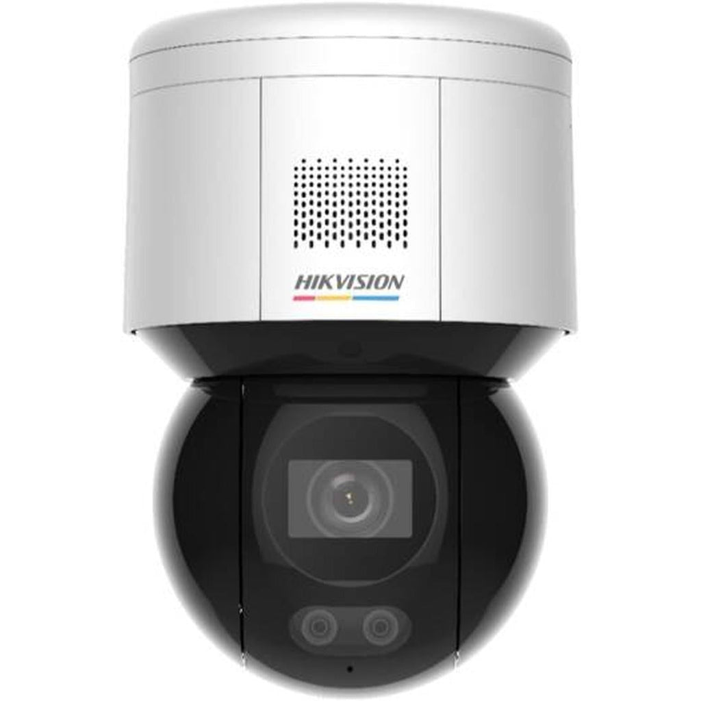 Hikvision 3" 4 MP ColorVu Mini PT Dome Network Camera, 1/1.8" Progressive Scan CMOS Sensor, 4mm Focal Length, F1.0 Aperture, Video Tampering, Motion Detection, White | DS-2DE3A400BW-DE(F1)(T5)