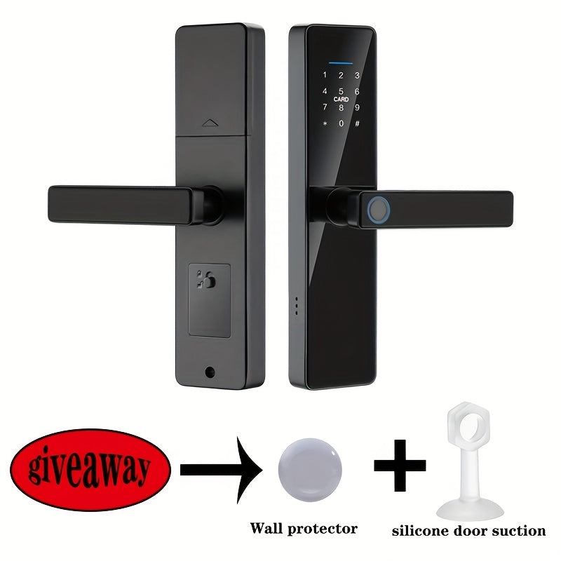 Home Electronic Password Fingerprint Door Lock - Keyless Entry Door Lock, Easy Installation, Compatible with Tuya App Smart Door Lock, Digital Electronic Password Door Lock