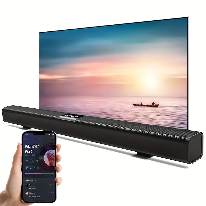 3D Home Theater Wireless Soundbar TV Speaker, Stereo, High Quality, USB/TF Card/Coaxial, Wireless/Wired, with USB Type-C Port, 18650 Rechargeable Lithium Battery (Charger Not Included), Compatible with TV, DVD Player, Music P