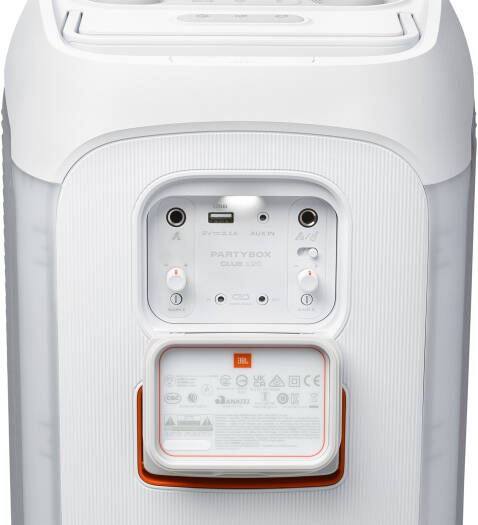 Coluna Portátil JBL Partybox Club 120, 160W de Potência, Bluetooth 5.3, Espetáculo de Luzes Futurista, Até 12 Horas de Reprodução, Ligação Auracast, Proteção IPX4, Preto | JBLPBCLUB120UK