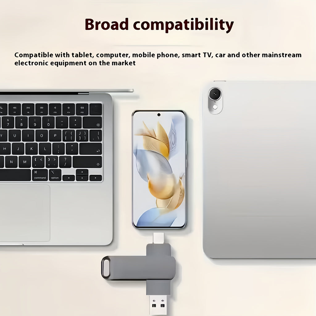 Ultra Fast Dual Interface USB Flash Drive - Type-C&Usb 2.0, Compatible with Mobile Phones And Computers, High-Speed Data Transfer, Lightweight And Portable, Suitable for Business, Office And Entertainment, with Capacities of