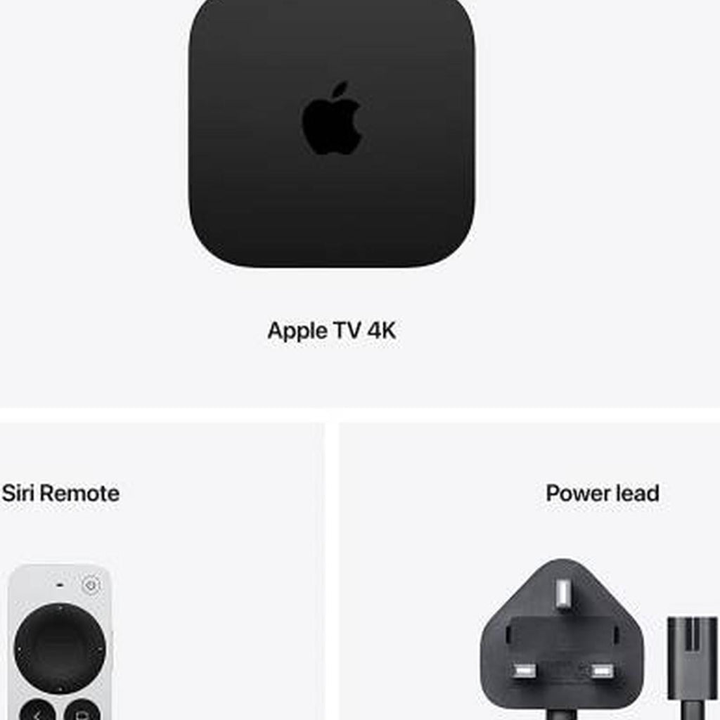 Apple TV 4K 2022, Stream TV/Movies over WiFi/ Ethernet, A15 Bionic, 128GB Storage, Up to 4K with Dolby Vision & HDR10+, Works with Thread Mesh Networks, Apple TV+, Netflix, Live TV, Black | MN893LL/A