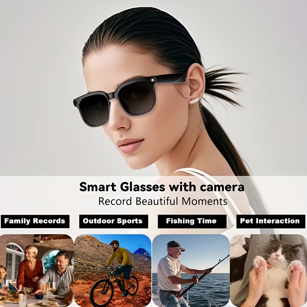 Valentine's Day Gift, 2026 New AI Call Glasses, 4K Camera Glasses, Decorative Glasses, Party Glasses, TR90 Frame Smart Glasses, Equipped with ChatGPT Technology, 1080P HD Video Bluetooth Call/Multilingual Translation Glasses/