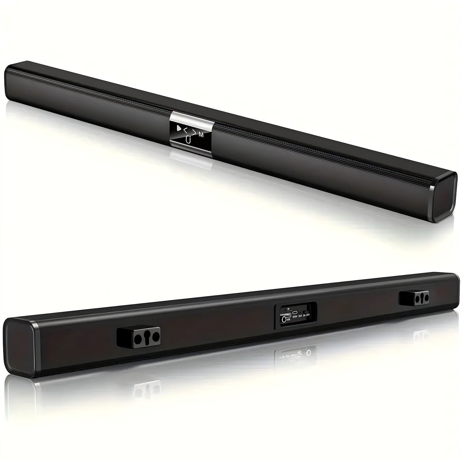 3D Home Theater Wireless Soundbar TV Speaker, Stereo, High Quality, USB/TF Card/Coaxial, Wireless/Wired, with USB Type-C Port, 18650 Rechargeable Lithium Battery (Charger Not Included), Compatible with TV, DVD Player, Music P