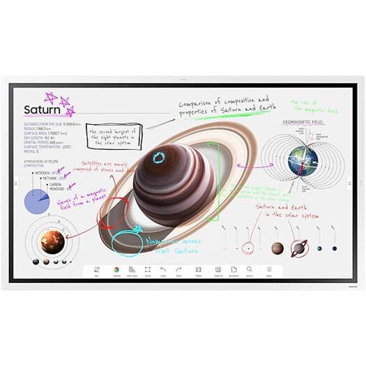 SAMSUNG Flip Pro WMB Interactive Display with Skill Tech Rotating Mobile Stand, 55" 4K UHD VA 60Hz Display, IR Touch Technology, Built-In Cable Management, White | LH55WMBWBGCXUE / SH 046RMS