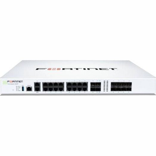 Fortinet FortiGate-200F SD-WAN Network Gateway, 3 Year 24x7 FortiCare & FortiGuard Unified Threat Protection, 18 GE RJ45 Ports, 8 GE SFP Slots, 4 10GE SFP+ Ports, White | FG-200F-BDL-950-36