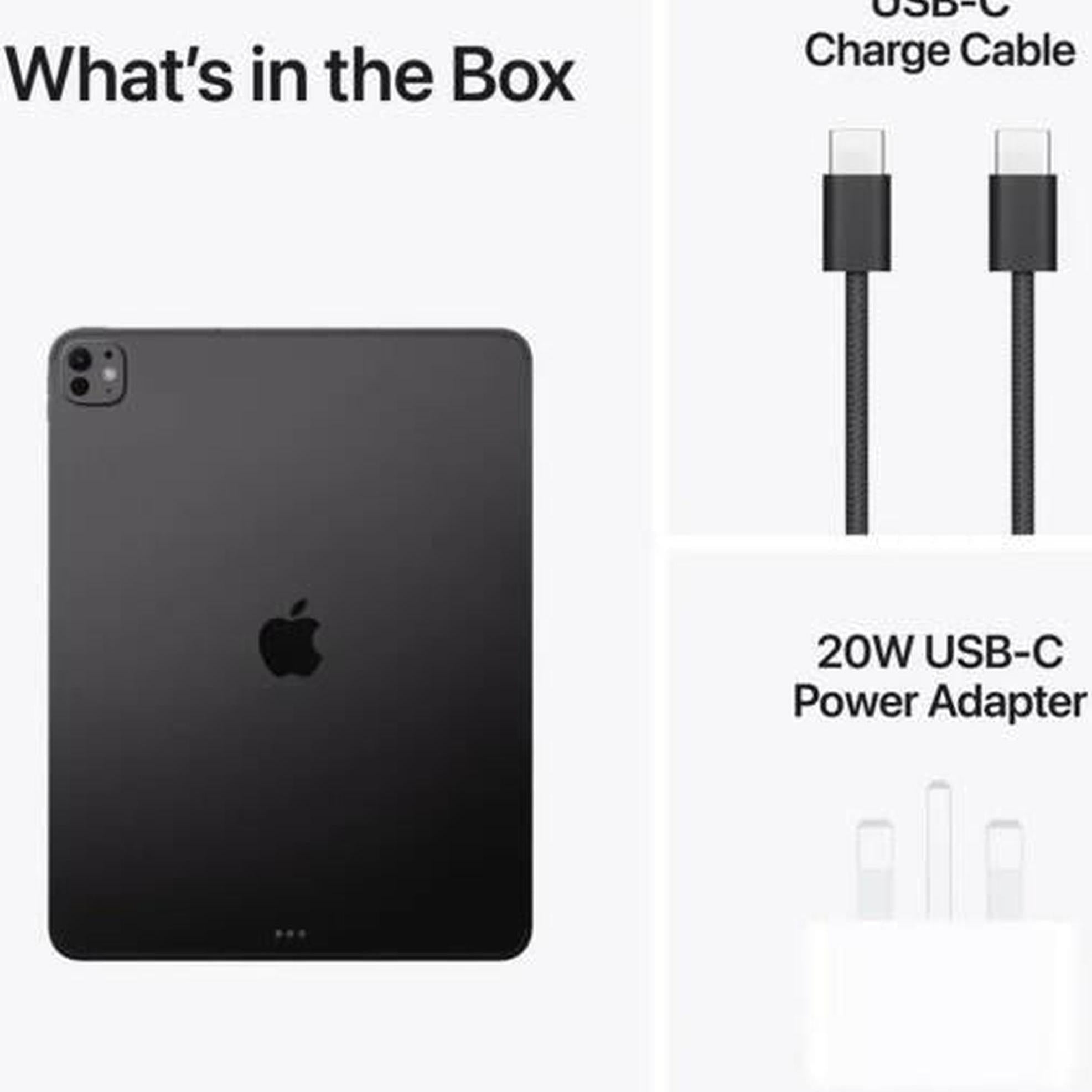 Apple iPad Pro Tablet, 11" Ultra Retina XDR Standard Display, M5 Chip, 9-Core CPU, 10-Core GPU, 16-Core, 12GB RAM, 256GB Storage, Wi-Fi Connectivity, Face ID, Space Black | MDWK4AB/A / MDWK4LL/A