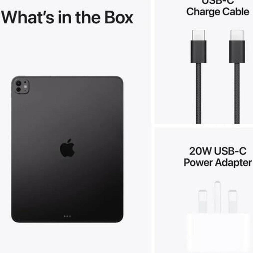Apple iPad Pro Tablet, 13" Ultra Retina XDR Standard Display, M5 Chip, 9-Core CPU, 10-Core GPU, 16-Core Neural Engine, 12GB RAM, 512GB Storage, Wi-Fi Connectivity, Face ID, Space Black | MDYL4AB/A