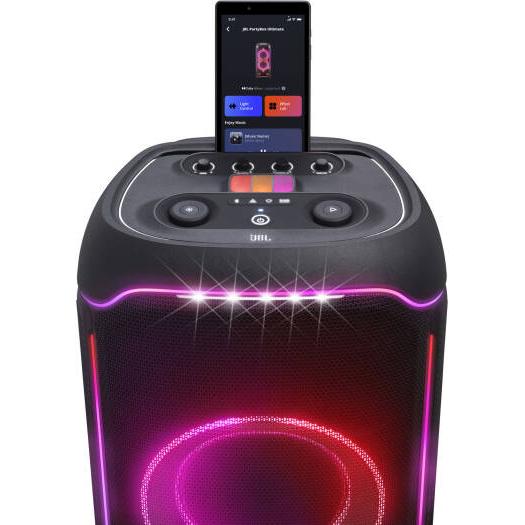JBL PartyBox Ultimate 1100W Party Speaker, Dolby Atmos for 3D Sound, Wi-Fi 6 & BT, Starry LEDs & Lighting Effects, 6 Drivers for Balanced Audio, 2 x Mic Inputs & Guitar Jack, Black | PARTYBOXULT-BK