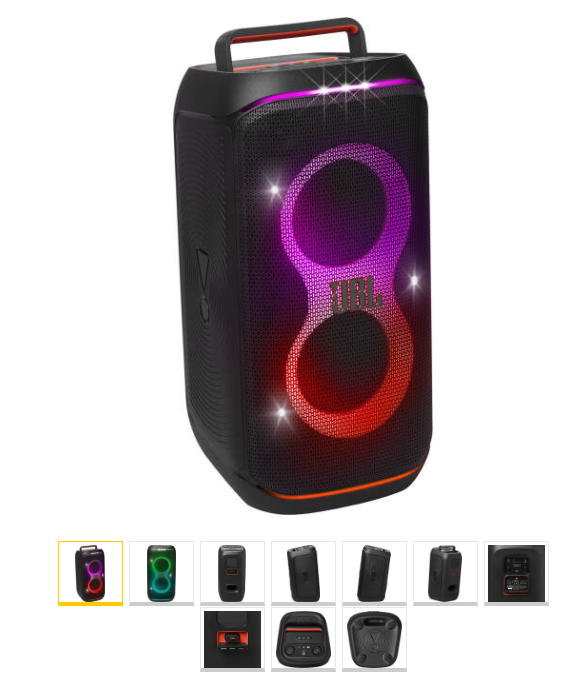 Coluna Portátil JBL Partybox Club 120, 160W de Potência, Bluetooth 5.3, Espetáculo de Luzes Futurista, Até 12 Horas de Reprodução, Ligação Auracast, Proteção IPX4, Preto | JBLPBCLUB120UK