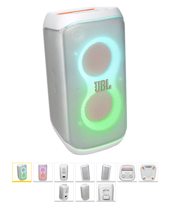Coluna Portátil JBL Partybox Club 120, 160W de Potência, Bluetooth 5.3, Espetáculo de Luzes Futurista, Até 12 Horas de Reprodução, Ligação Auracast, Proteção IPX4, Preto | JBLPBCLUB120UK