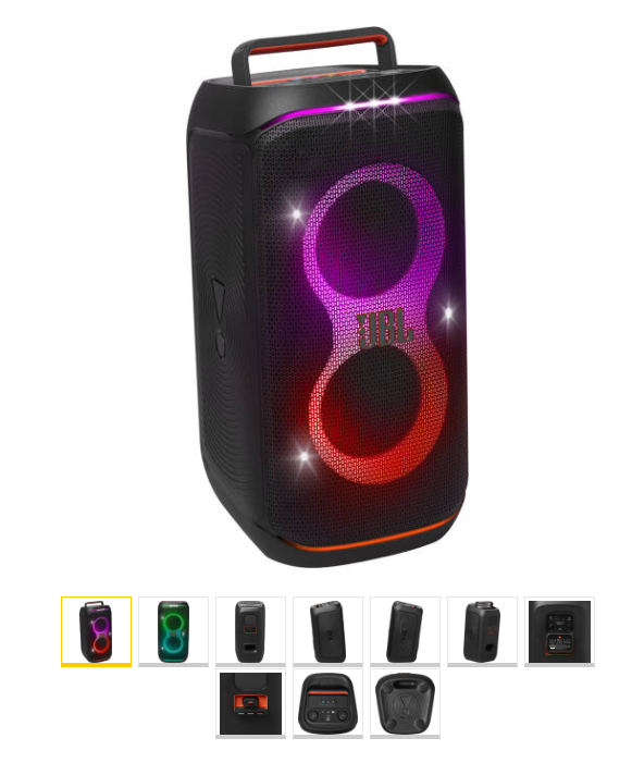Coluna Portátil JBL Partybox Club 120, 160W de Potência, Bluetooth 5.3, Espetáculo de Luzes Futurista, Até 12 Horas de Reprodução, Ligação Auracast, Proteção IPX4, Preto | JBLPBCLUB120UK