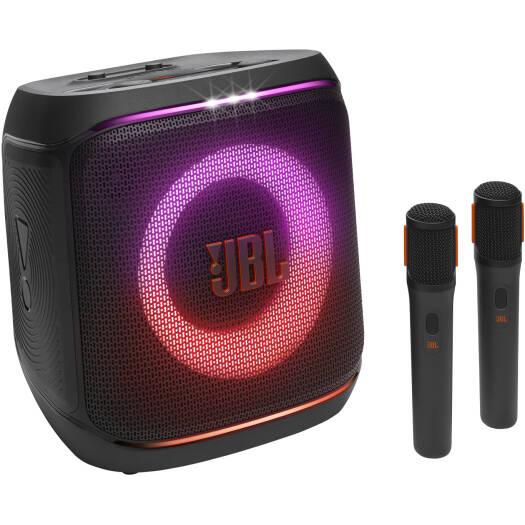 JBL PartyBox Encore 2 Portable Party Speaker with 2 Wireless Mics, Powerful JBL Pro Sound, AI Sound Boost, Dynamic Light Show, 15H Battery, IPX4 Splashproof, Auracast Pairing | JBLPBENCORE22MIC