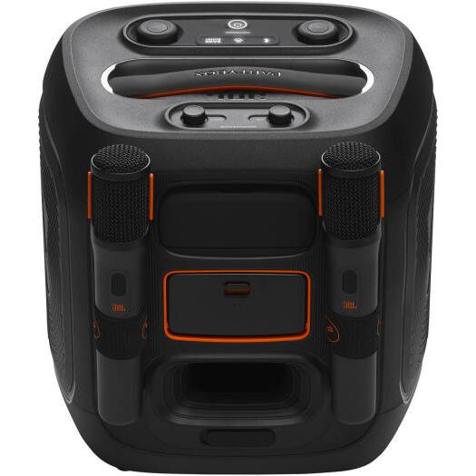 JBL PartyBox Encore 2 Portable Party Speaker with 2 Wireless Mics, Powerful JBL Pro Sound, AI Sound Boost, Dynamic Light Show, 15H Battery, IPX4 Splashproof, Auracast Pairing | JBLPBENCORE22MIC