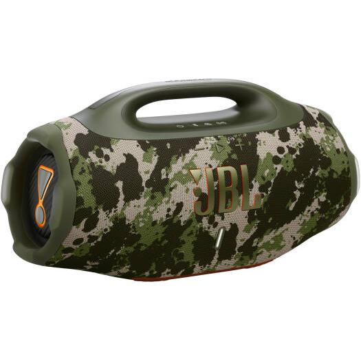 JBL Boombox 4 Portable Bluetooth Speaker, 2x 65W RMS Woofer Power, 37Hz - 20kHz Frequency Response, Two Bast Boost Settings, Up to 28 Hours Playing Time, IP68 Waterproof & Dustproof, Squad | BMBX-4
