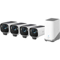 Eufy Cam S3 Pro 4-Cam Kit, 4K MaxColor Vision Night View, SolarPlus 2.0 Forever Power, Radar+PIR Motion Detection, HomeBase S380, IP67-Rated Protection, Works with HomeKit, Alexa, Google | T88943W1