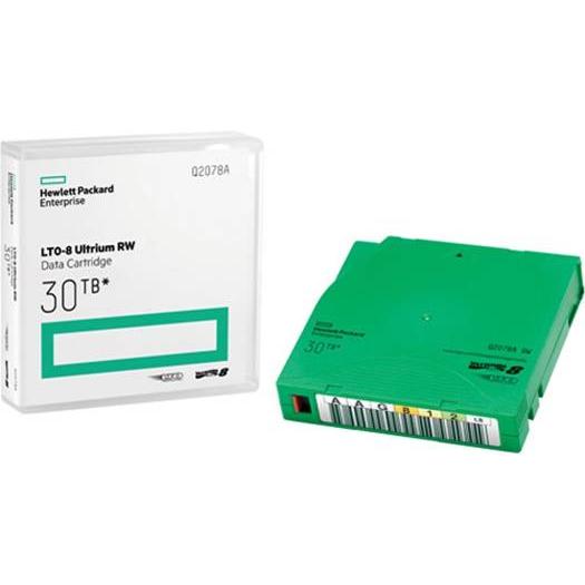 HPE 30TB LTO-8 Ultrium RW Data Cartridge, 12TB Uncompressed Capacity, Up to 700 MB/s Read Speed, FIPS 140-2 Level 1 Encryption, 2.5 1 Compression Ratio, Rewritable,