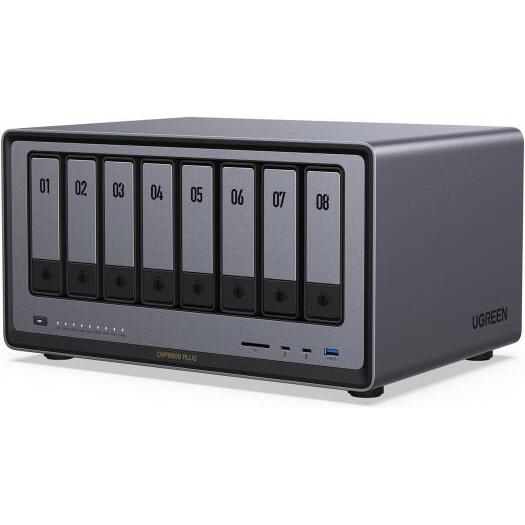 UGREEN NASync DXP8800 Plus 8-Bay Desktop NAS, Intel i5 1235U 10-Core CPU, 8GB DDR5 RAM, Built-in 128GB SSD, 2x 10GbE, 2x M.2 NVMe Slots, 8K HDMI, 2x TBT4, Diskless | 35126