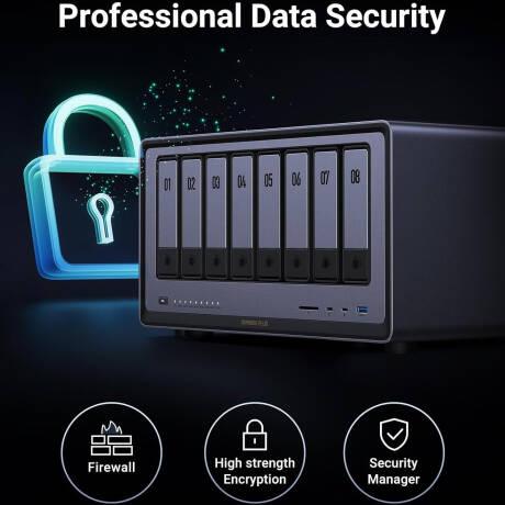 UGREEN NASync DXP8800 Plus 8-Bay Desktop NAS, Intel i5 1235U 10-Core CPU, 8GB DDR5 RAM, Built-in 128GB SSD, 2x 10GbE, 2x M.2 NVMe Slots, 8K HDMI, 2x TBT4, Diskless | 35126