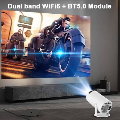 Generic HY300 Ultra HD Smart Projector, 4K Video Resolution, 200 ANSI, Wi-Fi Connectivity, Bluetooth, Compatible With Android/iOS/Windows/TV Stick/HDMI/USB/Audio 3.5, White | HY300