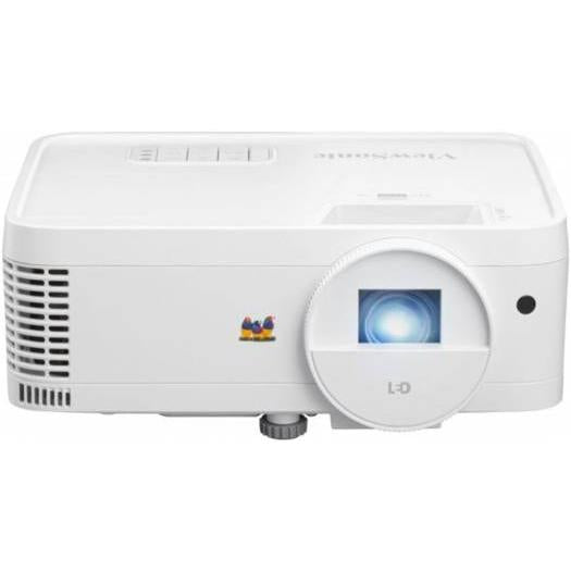 Viewsonic LS500 WXGA LED Business - Education Projector, 3000 ANSI Lumens, 30000 Hour Lifespan, Instant Power On/Off, 360° Projection, 1.55-1.70 Throw Ratio, 30"-300" Image Size, White | LS500WHE