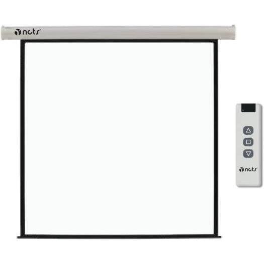 NCTS E180 E Series Electrical Control Projection Screen, 1.8 x 1.8M Size, Adjustable Height, Matte Screen Surface, Motorized Screen Control, Includes Infrared (IR) Remote | NCTS-E180