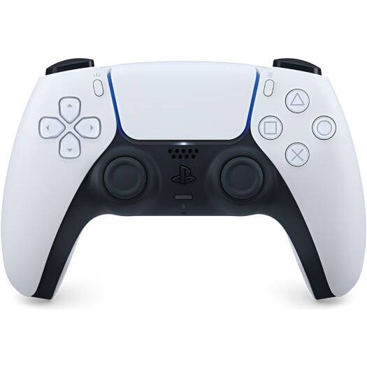 Sony PlayStation 5 DualSense Wireless Controller, Haptic Feedback & Adaptive Triggers, Bluetooth Technology, Built-in Mic, Headset Jack & Speaker, Built-in Battery & USB Type-C, White | PS5DSW