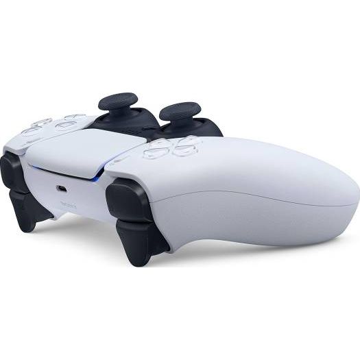 Sony PlayStation 5 DualSense Wireless Controller, Haptic Feedback & Adaptive Triggers, Bluetooth Technology, Built-in Mic, Headset Jack & Speaker, Built-in Battery & USB Type-C, White | PS5DSW