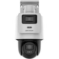Hikvision TandemVu 2MP+2MP Fixed Lens POE PT Network Camera, 1/2.9" Progressive Scan CMOS Sensor, F2.0 Aperture, Hybrid (IR & White Light), up to 30 m Range, White | DS-2SE2C200MWG-E/12(2.8/8mm)