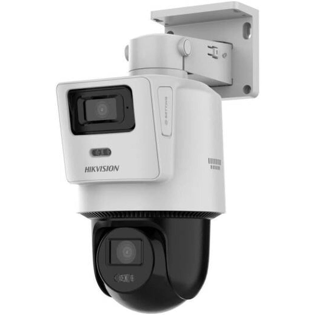 Hikvision TandemVu 2MP+2MP Fixed Lens POE PT Network Camera, 1/2.9" Progressive Scan CMOS Sensor, F2.0 Aperture, Hybrid (IR & White Light), up to 30 m Range, White | DS-2SE2C200MWG-E/12(2.8/8mm)