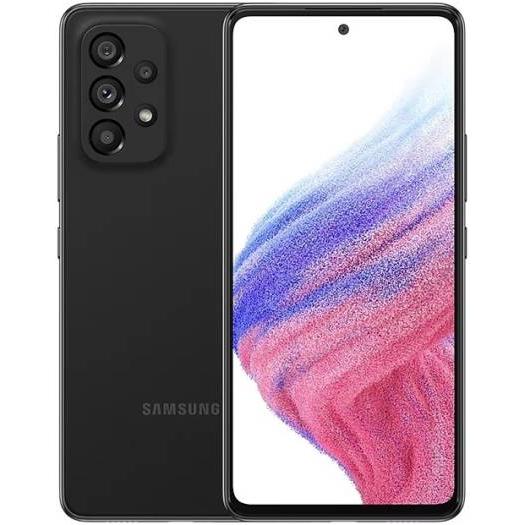 Samsung Galaxy A53 Dual SIM Mobile Phone, Super AMOLED Display, 8GB RAM, 256GB Internal Storage, 5G Network, 64/12/5/5 MP Camera, 5000 mAh Battery, UAE Version, Awesome Black | SM-A536EZKHMEA