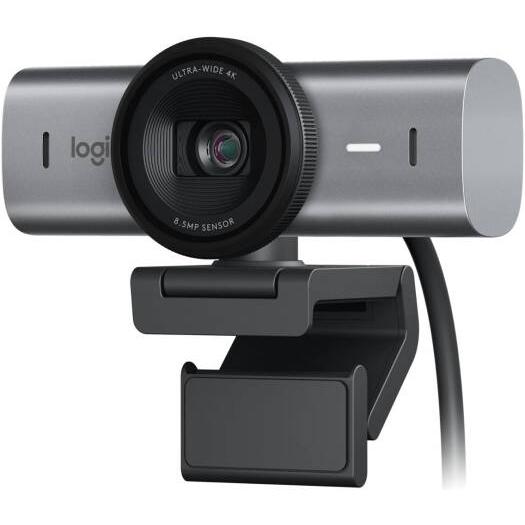 Logitech MX Brio 4K Ultra HD Collaboration & Streaming Webcam, Advanced Autofocus Type, 8.5MP Sony STARVIS Image Sensor, Glass Lens, Dual Beamforming Microphone, 4x Digital Zoom, Graphite | 960-001559