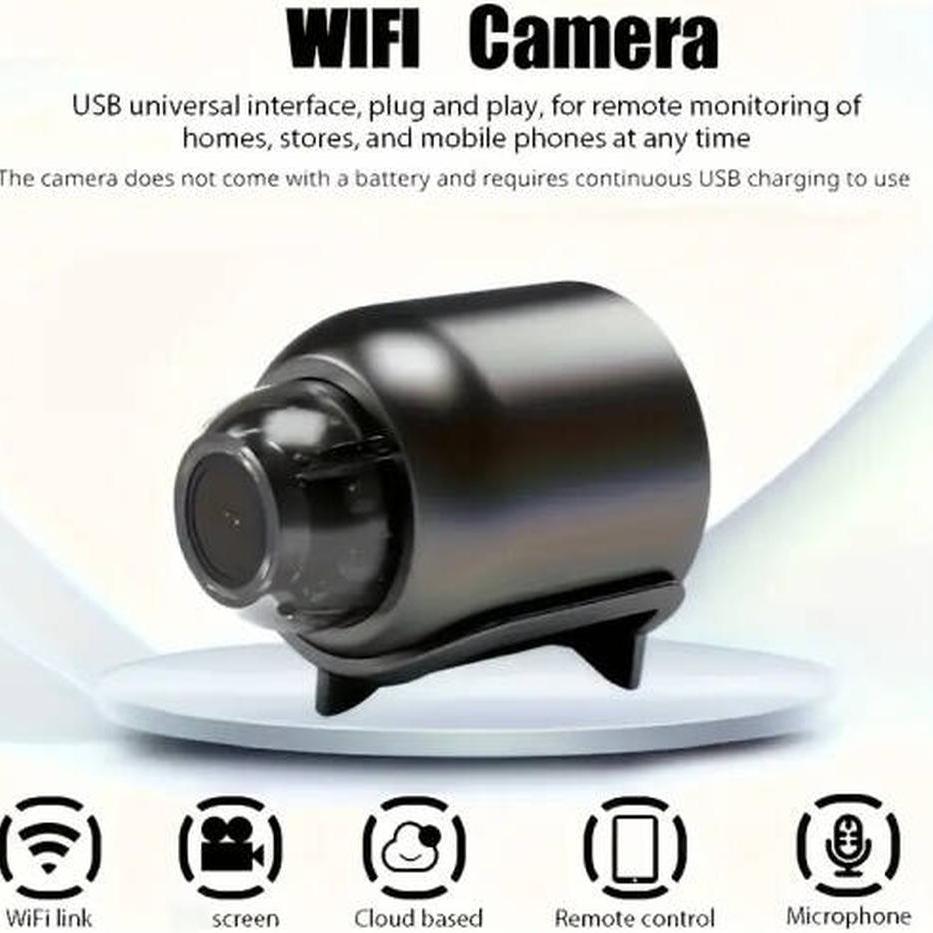 Smart Mini Surveillance Camera with WiFi, Night Vision, Two-Way Audio