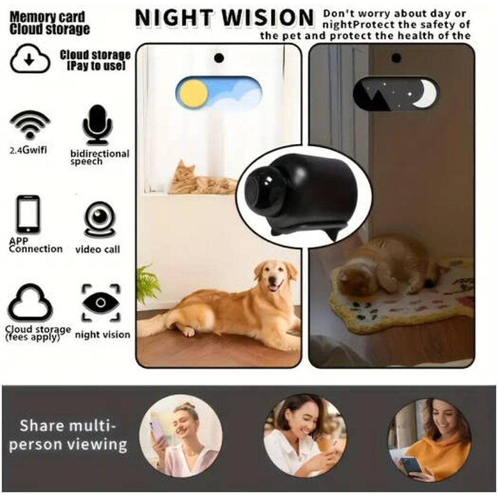 Smart Mini Surveillance Camera with WiFi, Night Vision, Two-Way Audio